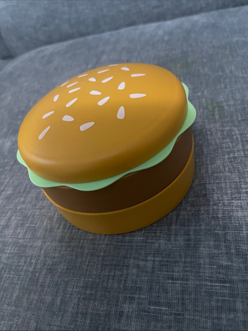 Kids Burger Stack Snack Container - Mustard Yellow - Picture 1 of 3